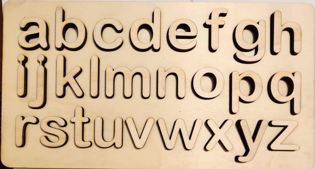 Puzzle alfabeto stampatello + tavola tracciamento